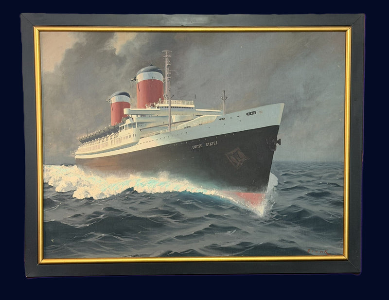 UNITED STATES: 1952 - Original & large oil painting by Rockwell Brank