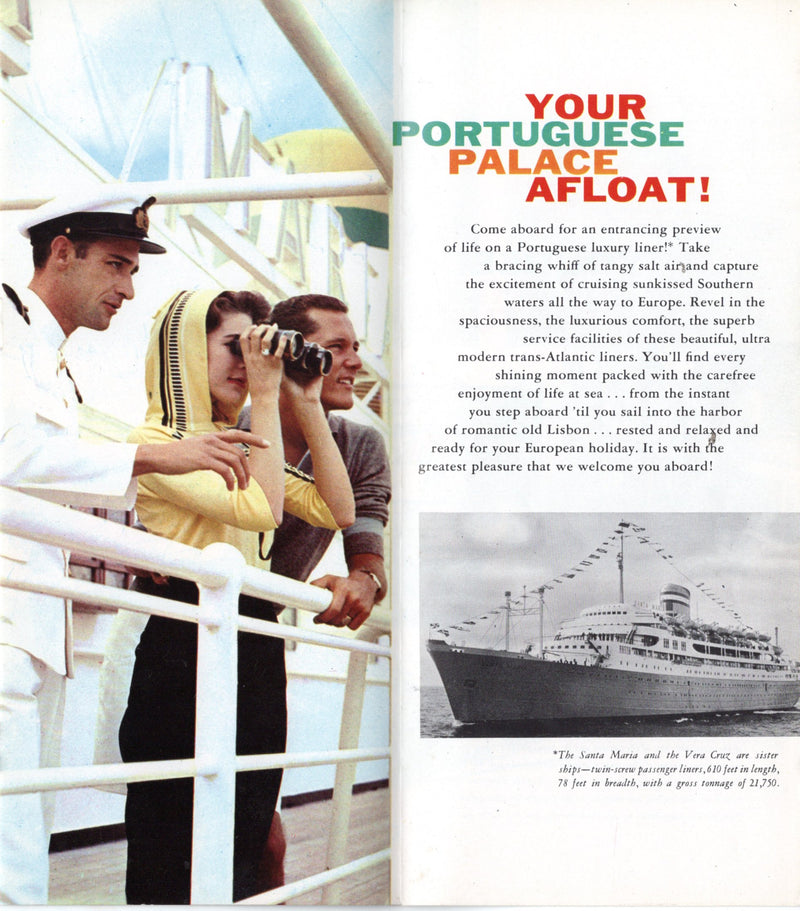 SANTA MARIA & VERA CRUZ- Color interiors brochure from 1957