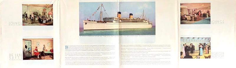 MARIPOSA & MONTEREY: 1932 - BIG 1930s deck plan w/ COLOR & b&w interior photos