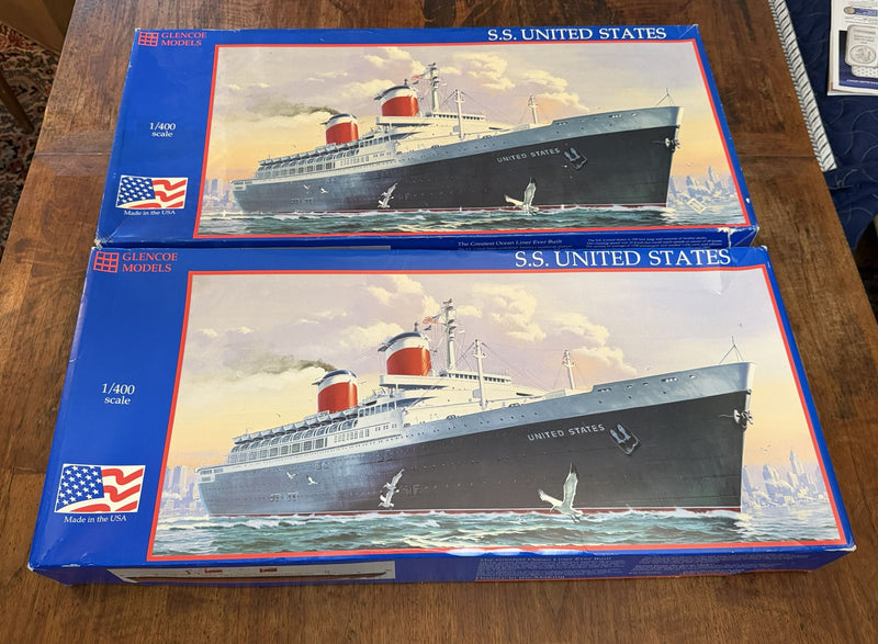 UNITED STATES: 1952 - TWO Glencoe 1:400th scale model kits
