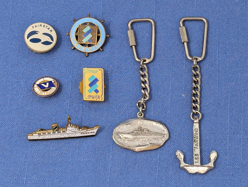 FAIRWIND: 1957 - 7 Sitmar Line souvenirs