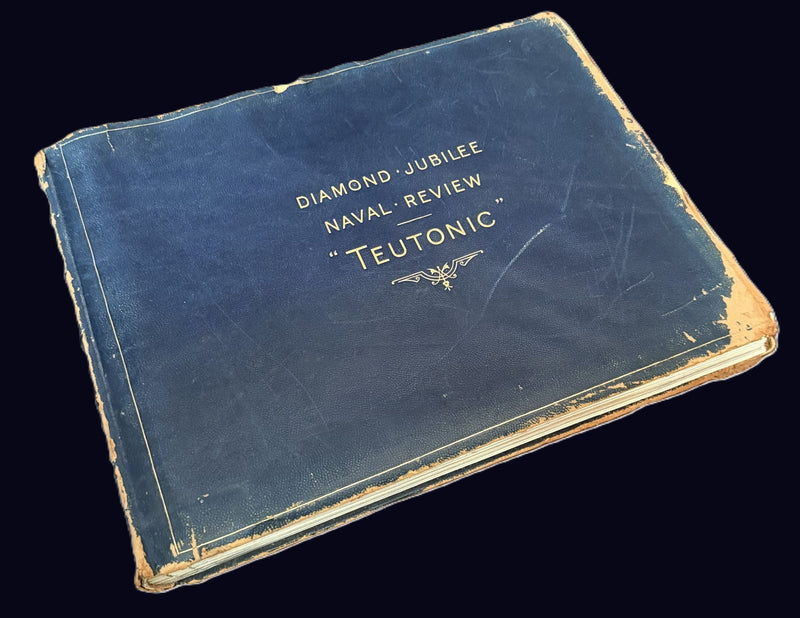 TEUTONIC: 1889 - Important 1898 Ismay gift album to H. M. Stanley for Diamond Jubilee Naval Review