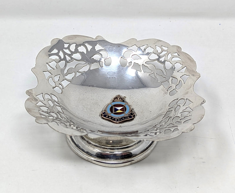 MALOJA: 1923 - Silverplated souvenir biscuit dish