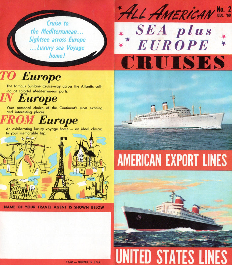 Various Ships - Special United States Lines & American Export joint cruises 1960