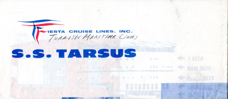 TARSUS: 1931 - Deck plan for NYC cruises before destruction by fire