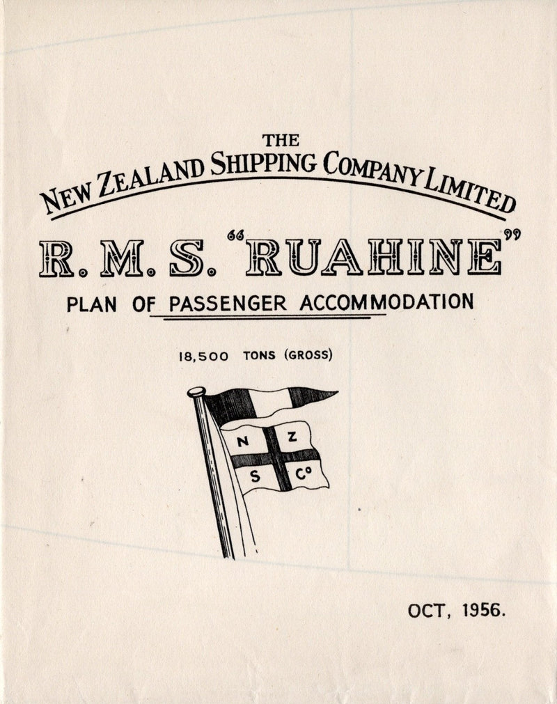 RUAHINE: 1951 - Color-coded deck plan