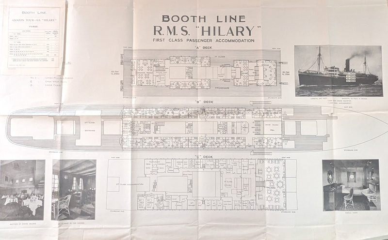 HILARY: 1931 - Maiden year deck plan