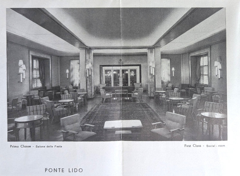 CARIBIA: 1928 - Intro deck plan 1966 of historic old liner