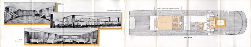 SOUTHERN CROSS: 1955 - Pre-maiden deck plan booklet w/ illustrations