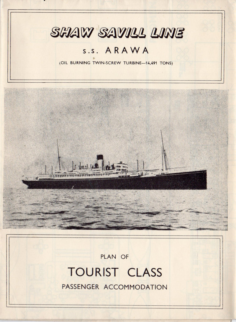 ARAWA: 1922 - Rare full-ship deck plan from 1947