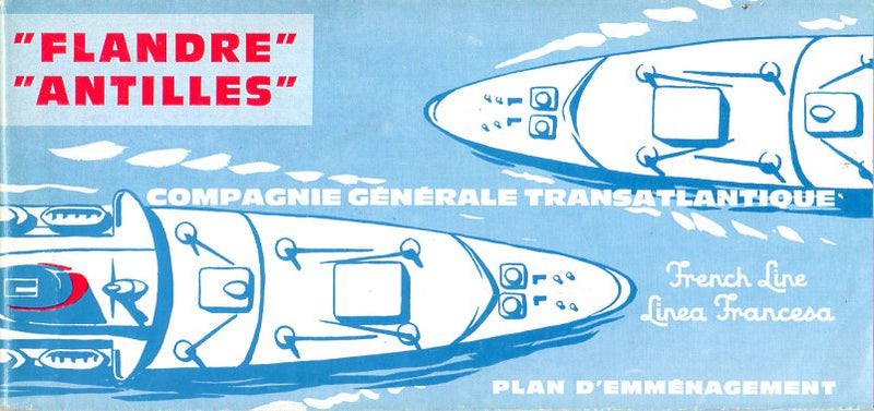 FLANDRE & ANTILLES - 1960s deck plan