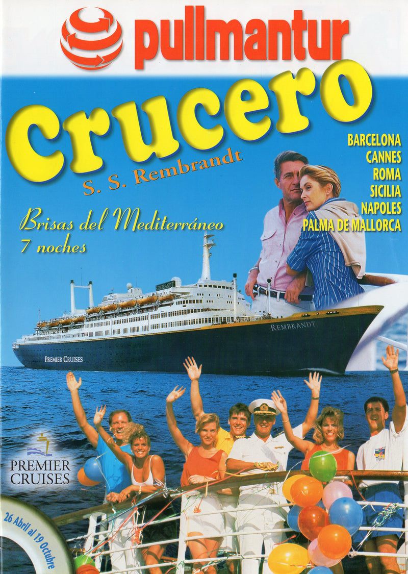 REMBRANDT: 1959 - Spanish-market Pullmantur cruise brochure 1999