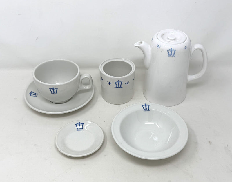 OLYMPIA & QUEEN ANNA MARIA - 7-piece Greek Line china set