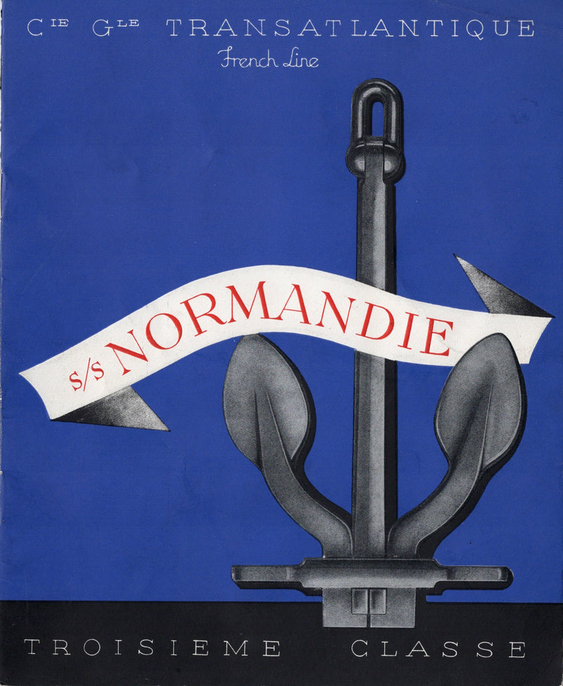 NORMANDIE: 1935 - Deluxe pre-maiden Third Class interiors brochure