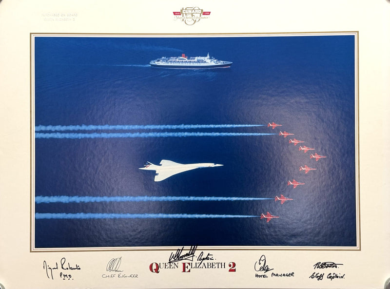 QE2: 1969 - Famed "Best of Britain" poster signed by QE2 crew