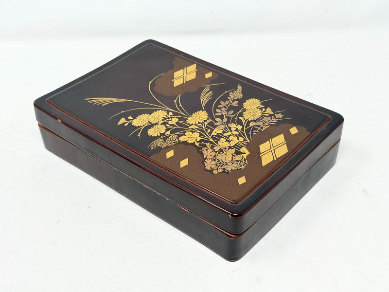 Various Ships - Japan Line souvenir lacquer box w/ gold trim