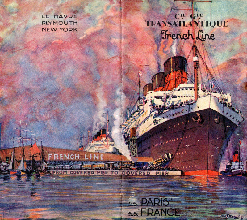 FRANCE & PARIS - Deluxe 1925 First Class interiors brochure