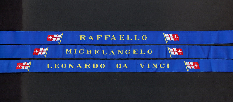LEONARDO DA VINCI, MICHELANGELO & RAFFAELLO - 3 Gala Night hat ribbons