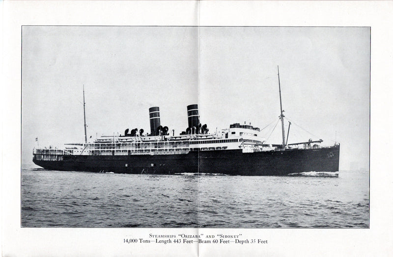 ORIZABA & SIBONEY: 1918 - Deck plan w/ interior photos