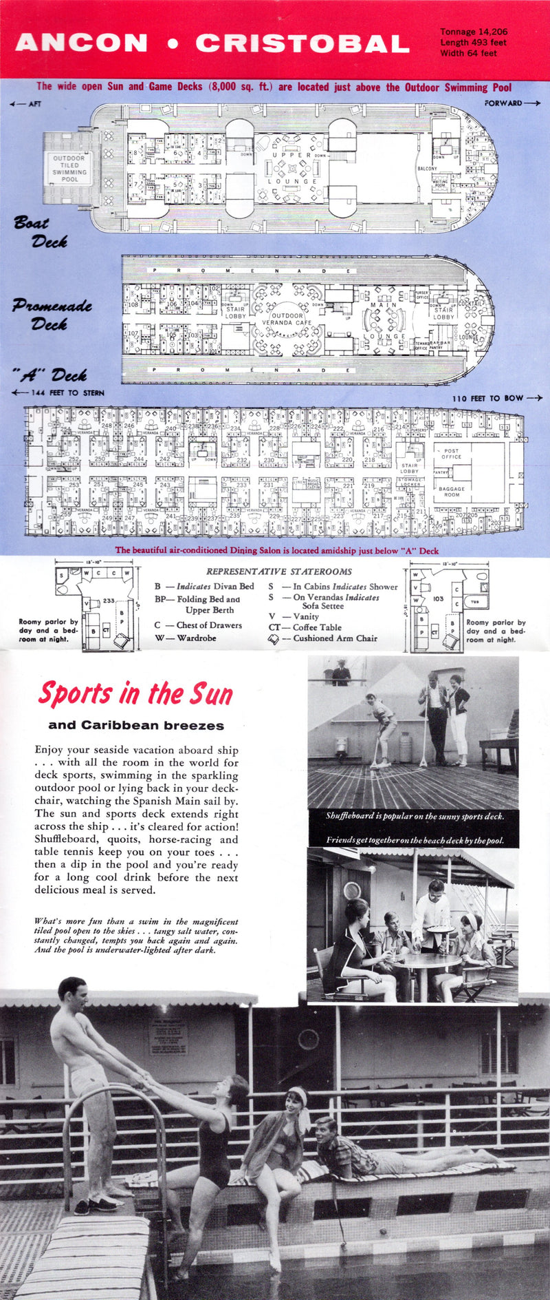 ANCON & CRISTOBAL: 1939 - Last gasp brochure w/ plans & interiors 1960