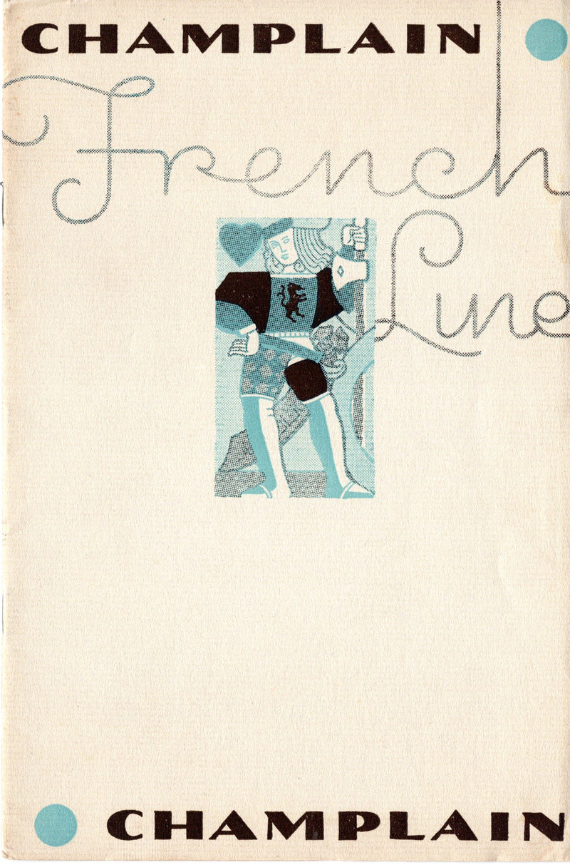 CHAMPLAIN: 1932 - Interiors brochure for top class in 1938