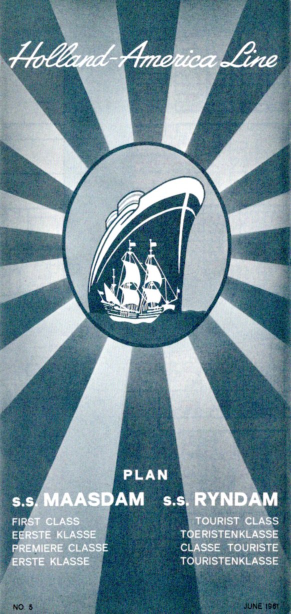 MAASDAM & RYNDAM - First & Tourist class deck plan w/ photos