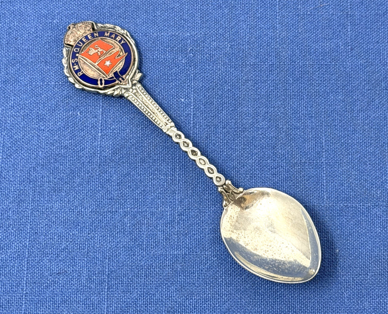 QUEEN MARY: 1936 - Souvenir spoon w/ CWS medallion