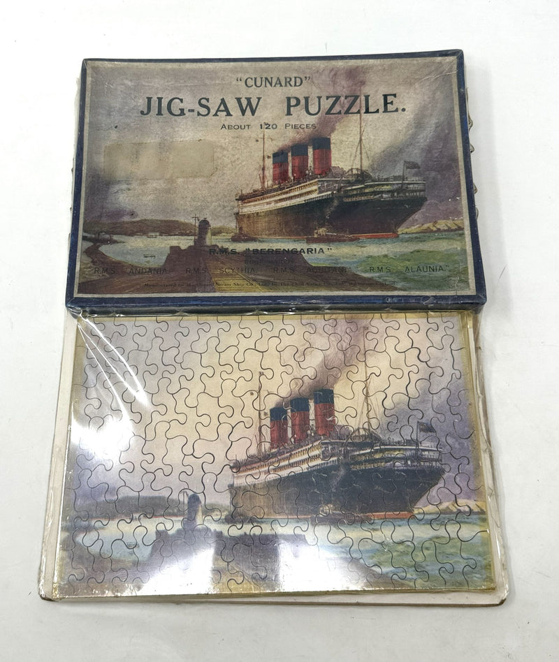 BERENGARIA: 1913 - Wooden jigsaw puzzle from 1920s-30s w/ original box
