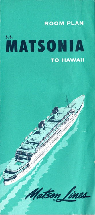 MATSONIA: 1932 - Deck plan w/ interior photos 1957