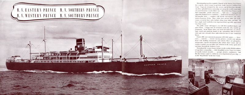 Various: pre-war - Deluxe 1939 "'Round South America" brochure for Grace, Furness, ARL & Pan Am