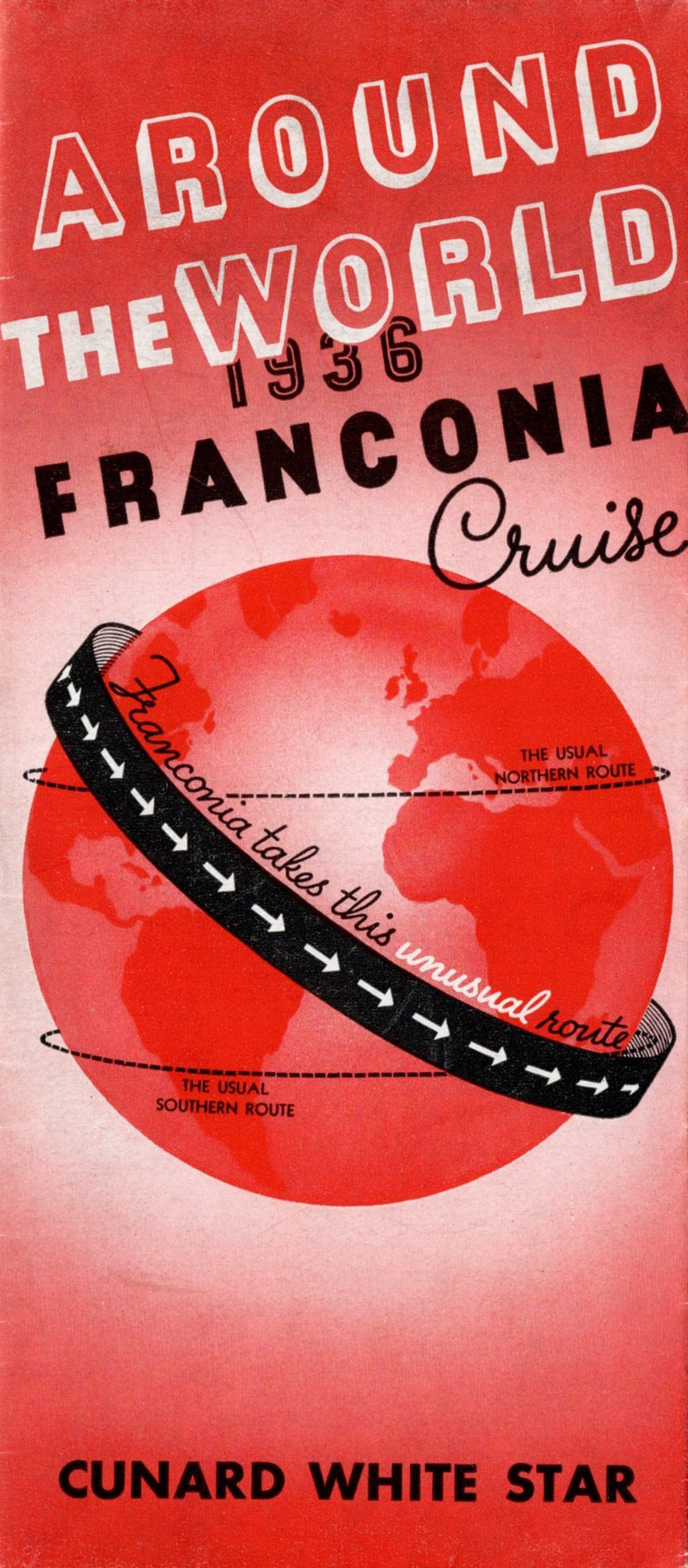 FRANCONIA: 1923 - Around the World brochure w/ plans & photos 1936