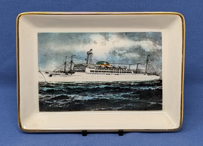 BRASIL & ARGENTINA: 1958 - Souvenir portrait dish w/ hand-colored image