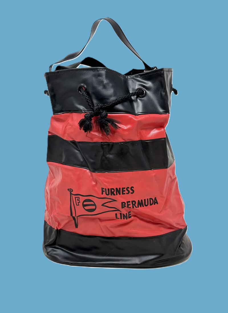QUEEN OF BERMUDA & OCEAN MONARCH - Red & Black vinyl tote bag