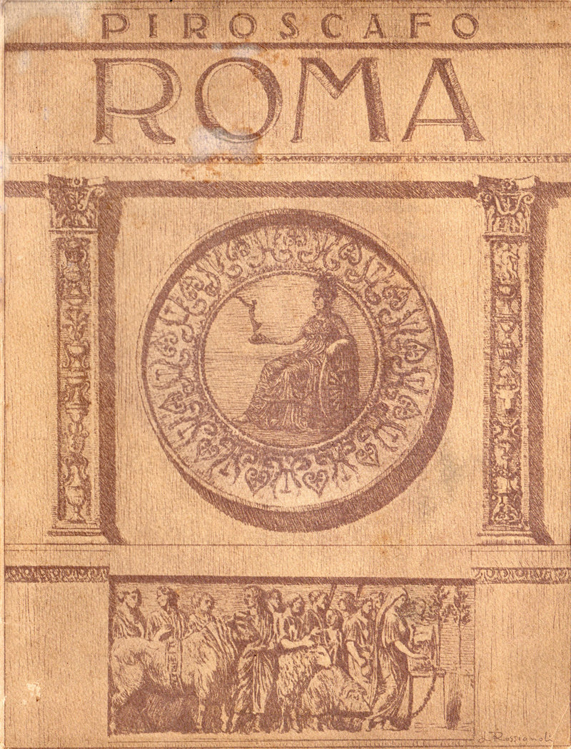ROMA: 1926 - Gala Dinner menu w/ parchment feel from 1928