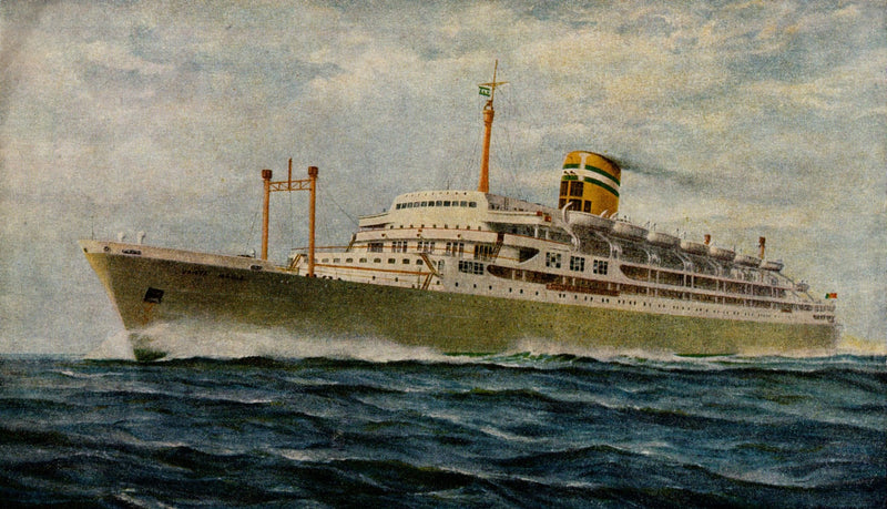 SANTA MARIA: 1953 - Tissue deck plan from late 1950s