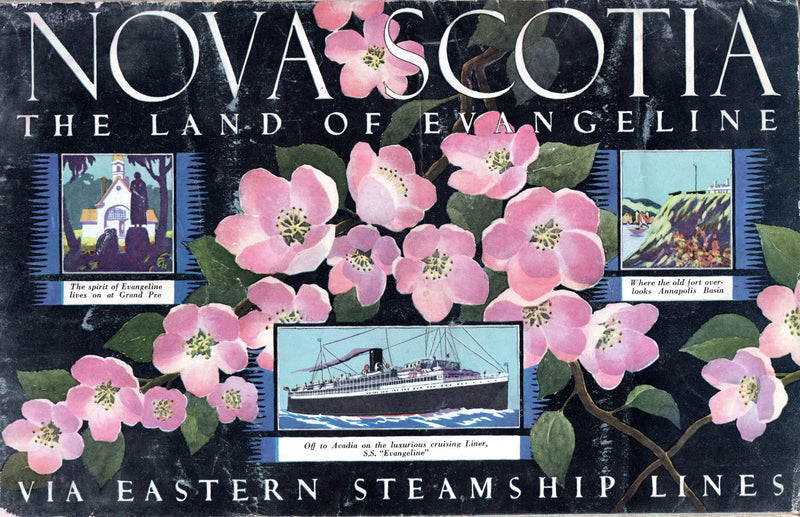 EVANGELINE: 1927 - Colorful 1928 brochure w/ interiors & big deck plans