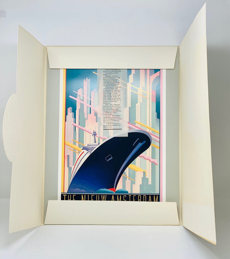 NIEUW AMSTERDAM: 1983 - Large VIP intro kit w/ cardboard model