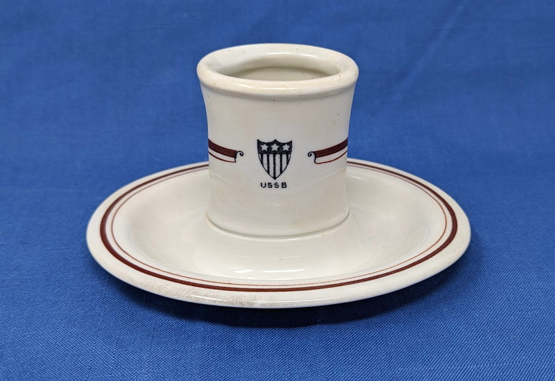 Various: pre-war - U.S.S.B. china ashtray w/ match holder from 1924