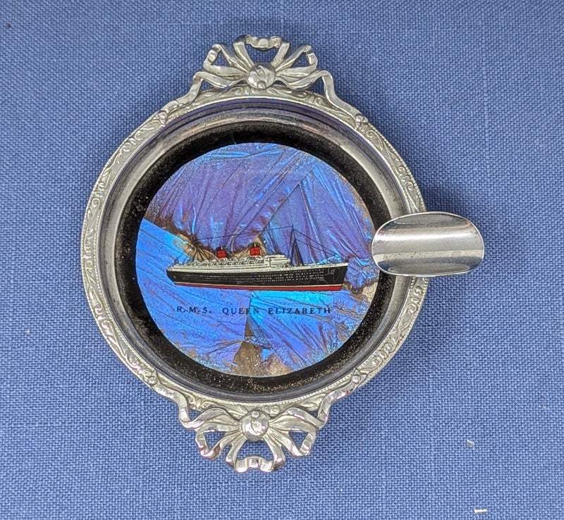 QUEEN ELIZABETH: 1940 - Butterfly wing portrait ashtray