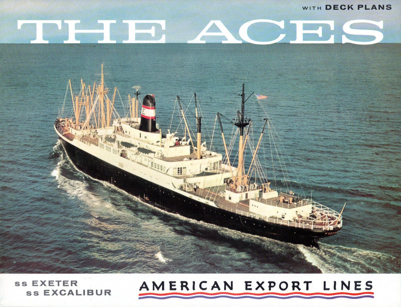 EXETER & EXCALIBUR: 1945 - Deluxe deck plan/interiors brochure