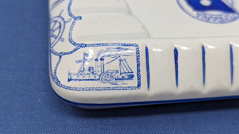 Various Ships - Elaborately decorated Compania Trasatlantica china ashtray