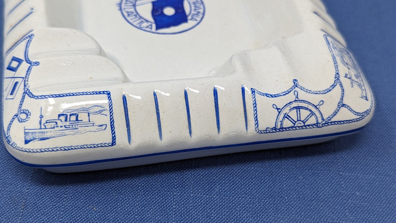 Various Ships - Elaborately decorated Compania Trasatlantica china ashtray