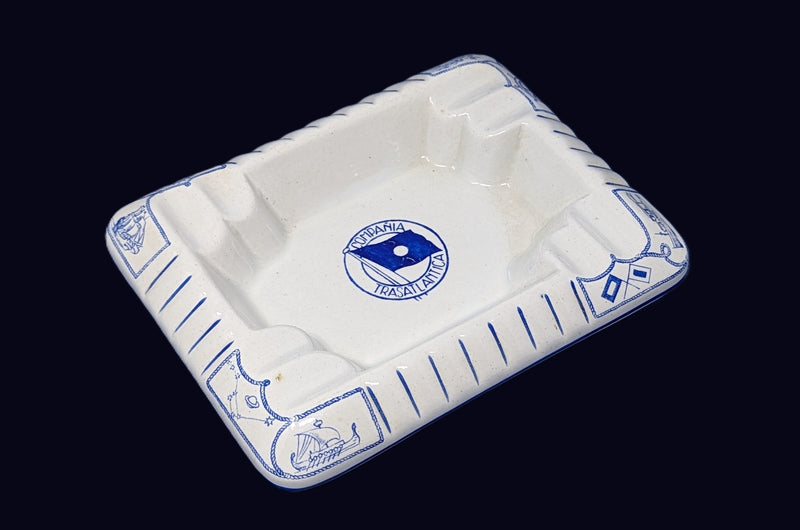 Various Ships - Elaborately decorated Compania Trasatlantica china ashtray