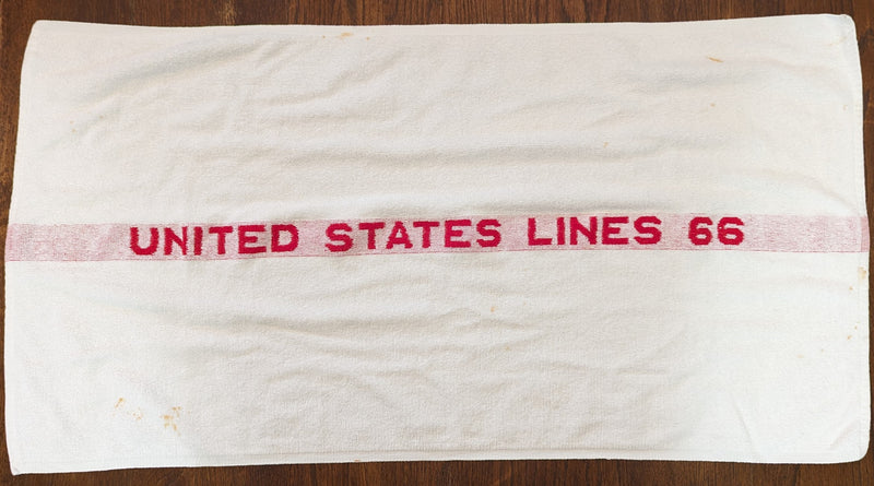 UNITED STATES: 1952 - White towel w/ red line name #2