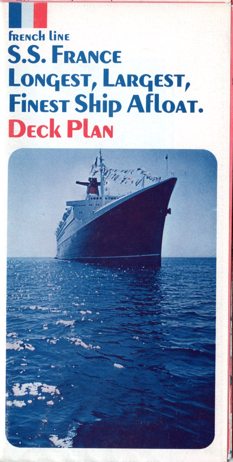 FRANCE: 1962 - Final full ship deck plan 1972