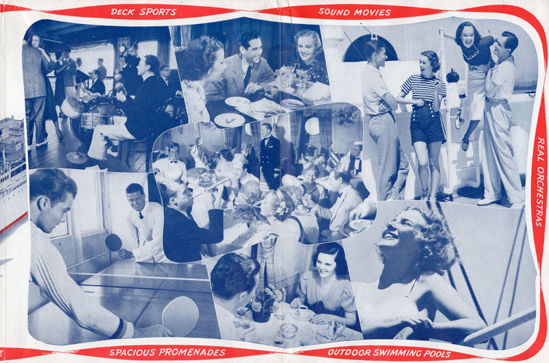 Various: pre-war - 1940 United Fruit Company fleet brochure w/ deck plans
