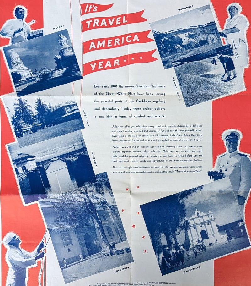 Various: pre-war - 1940 United Fruit Company fleet brochure w/ deck plans