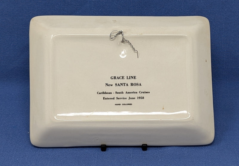SANTA ROSA: 1958 - Maiden voyage year portrait pin dish