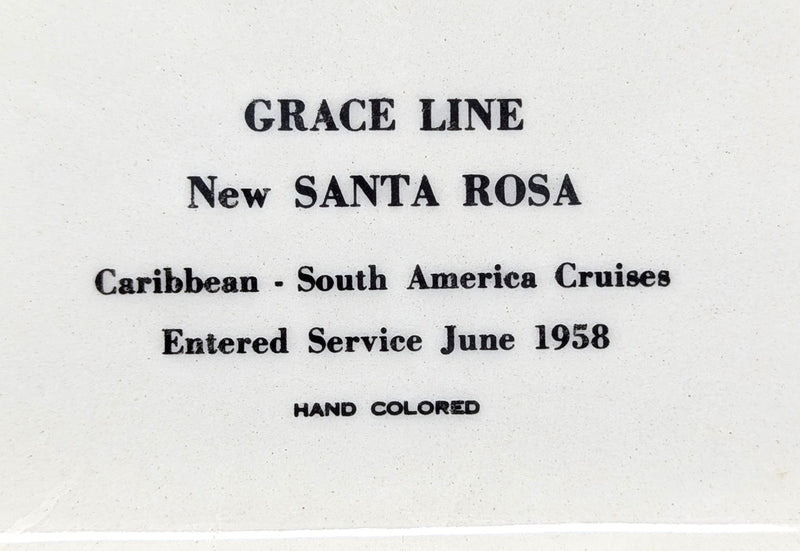 SANTA ROSA: 1958 - Maiden voyage year portrait pin dish
