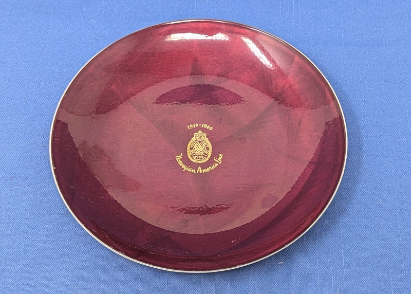 Various Ships - Norwegian America Line 50th anniversary bowl in maroon